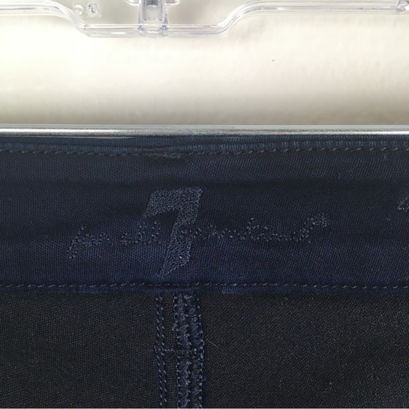 7 For All Mankind The Mid Rise Skinny Pants in Deep Blue - Picture 8 of 11